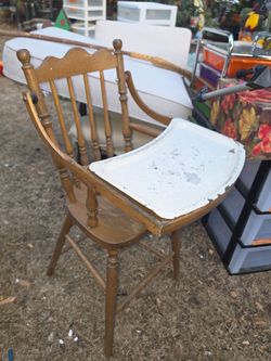 Vintage Wooden High Chair
