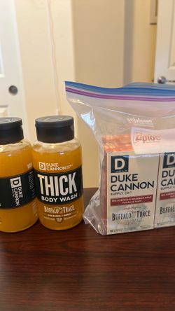 2 Buffalo Trace body wash and 4 bars of soap