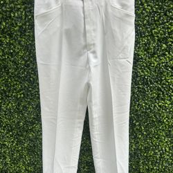 Vintage Men's HAGGAR  WHITE PANTS Flat Front Disco 36x30