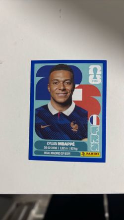 World Cup 2026 Kylan Mbappe blue outline original sticker