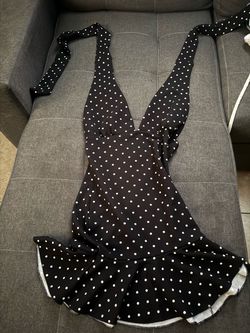 Sweetina Black & White Polka Dot Dress 🖤🤍