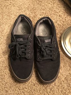 Black and gum sole vans sizes 11.5