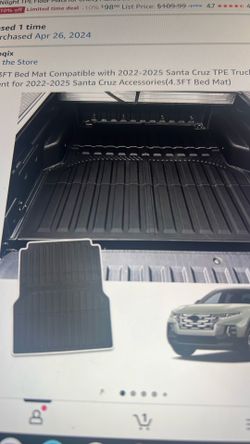 NEW XIPOQIX 4.3 foot bed mat compatible with 2022–2025 Santa Cruz TPE truck bed liner XIPOQIX 4.3 foot bed mat compatible with 2022–2025 Santa Cruz TP