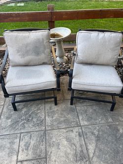 Set of metal chairs