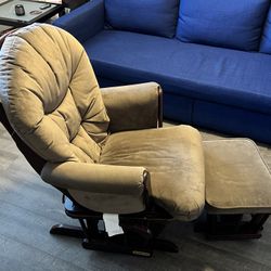 Nursery Glider Rocker With Foot Stool