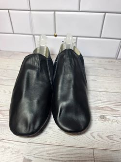 Black Slip-On Ballet Flats Women's Size 8.5 Elastic Side Panels