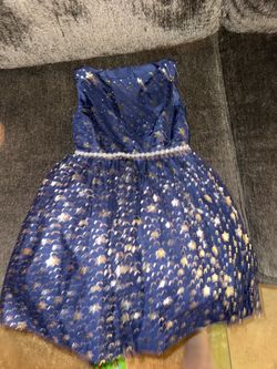 Toddler girl navy stars dress 5t