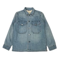 Buck Mason Denim Two-Pocket Field Shirt Mens Small S Button Up Shacket Jacket