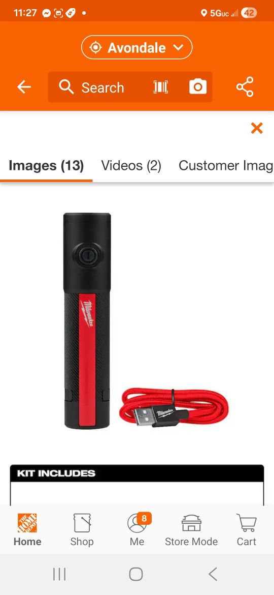 Milwaukee Rechargeable Flashlight With Magnet