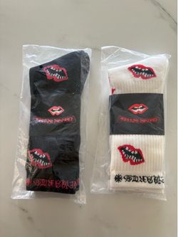 Chromehearts socks- Black and white- Size: large US 9-13