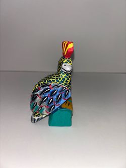 Vicente Hernandez Vasquez Oaxacan Alebrije Bird Wood Carving Signed Mexico