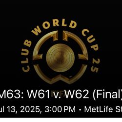 2 Tickets For Club World Cup - Final