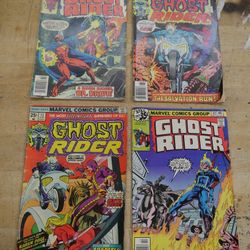 LOT 4 GHOST RIDER MARVEL COMICS 26 OCT 1977 18 JUNE 1976 13 AUG 1975 32 OCT 1978. GOOD CONDITION. 