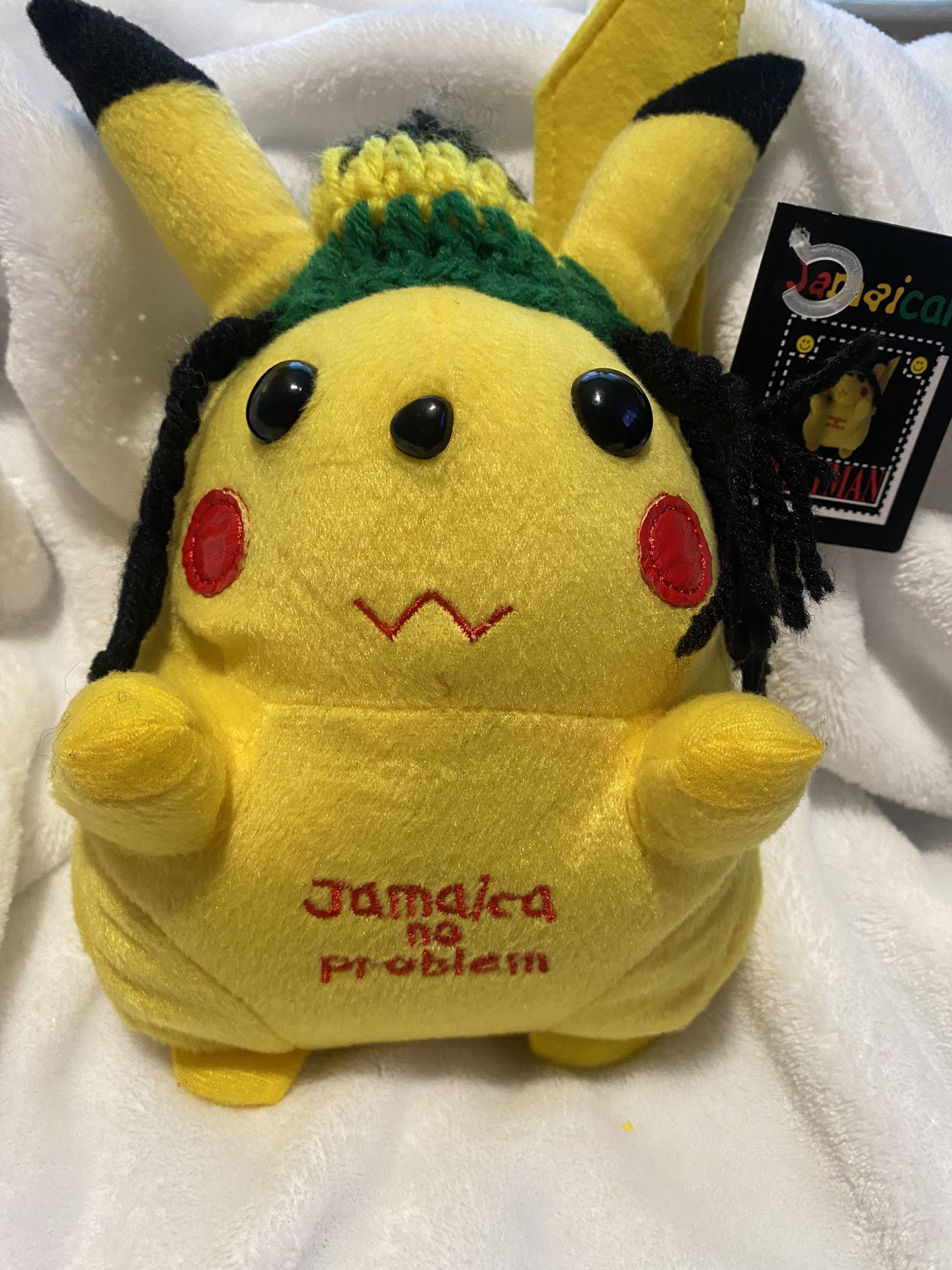 Authentic Jamaican Pikachu Plush Doll