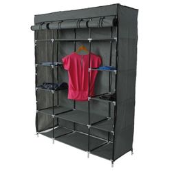 New In Bag 5 Tier Shoe Rack Organizerand Cabinet ,Portable Shoe Shelf with Nonwoven Fabric Cover for Closet  Hallway,Bedroom,Entryway,Black 