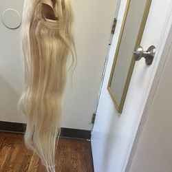 Blonde Human Wig 32 Inches 