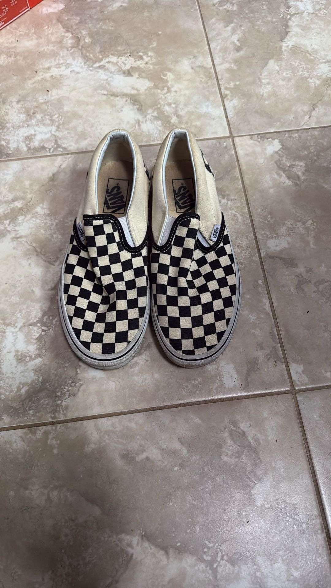 Women’s Black/White Checker Vans