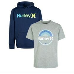 NEW Boys Hurley 2 Pack T-shirt & Hodie Sweatshirt