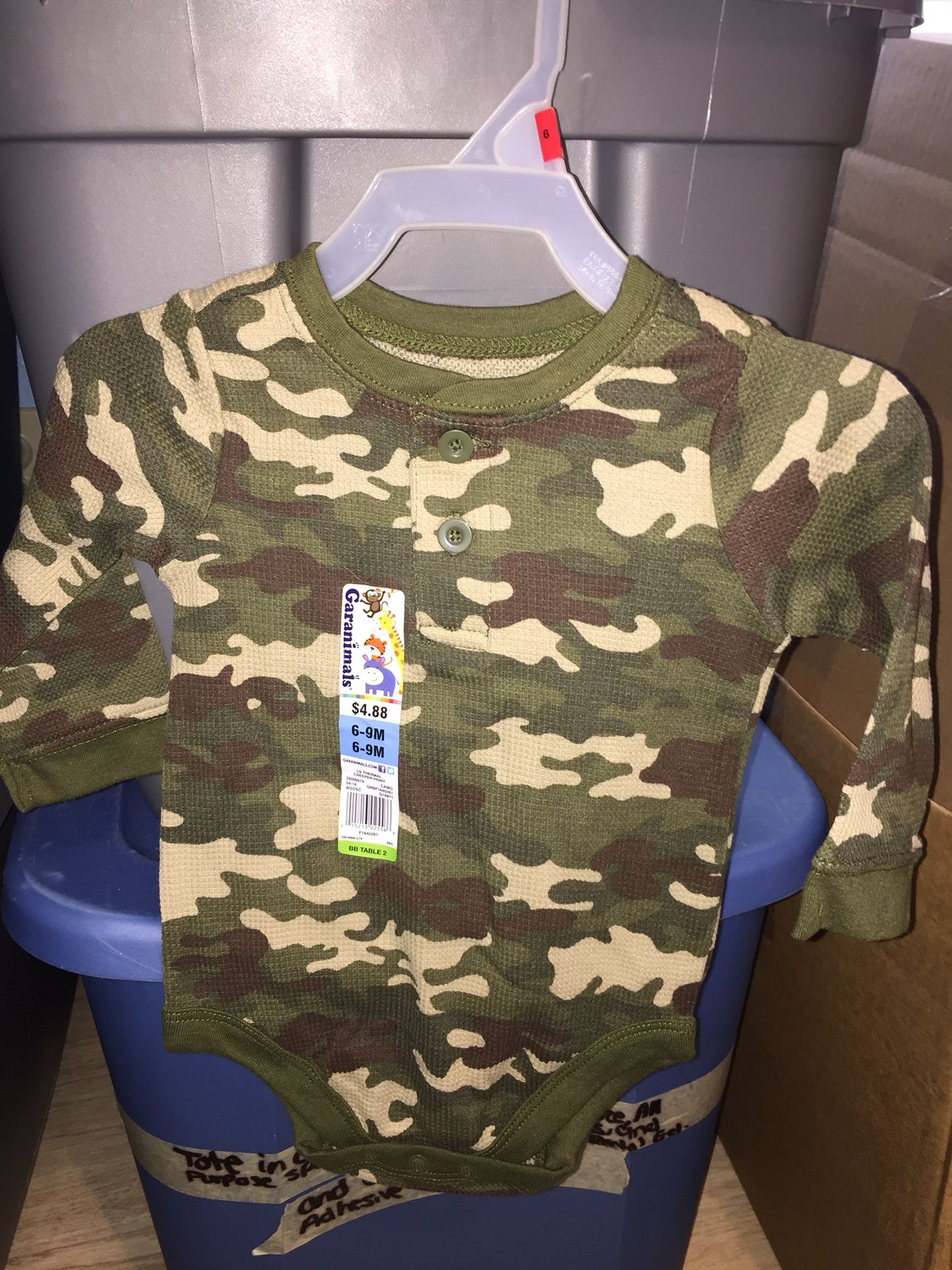 Baby boy camp onesie