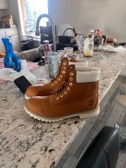 Timberland white with wheat