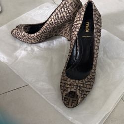 Fendi Peeptoe Wedge