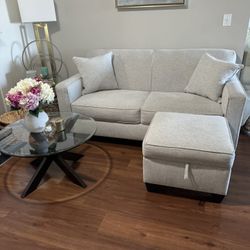 Full Size Sofa Bed With Storage Ottoman