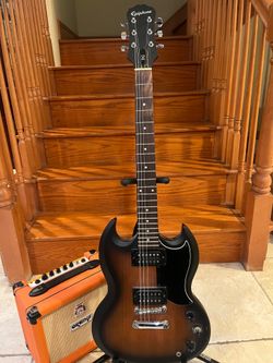 Epiphone SG Guitar w/ Orange Crush 12 Amp