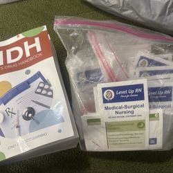 Level Up RN Med Surg Flashcards & NDH drug Handbook 