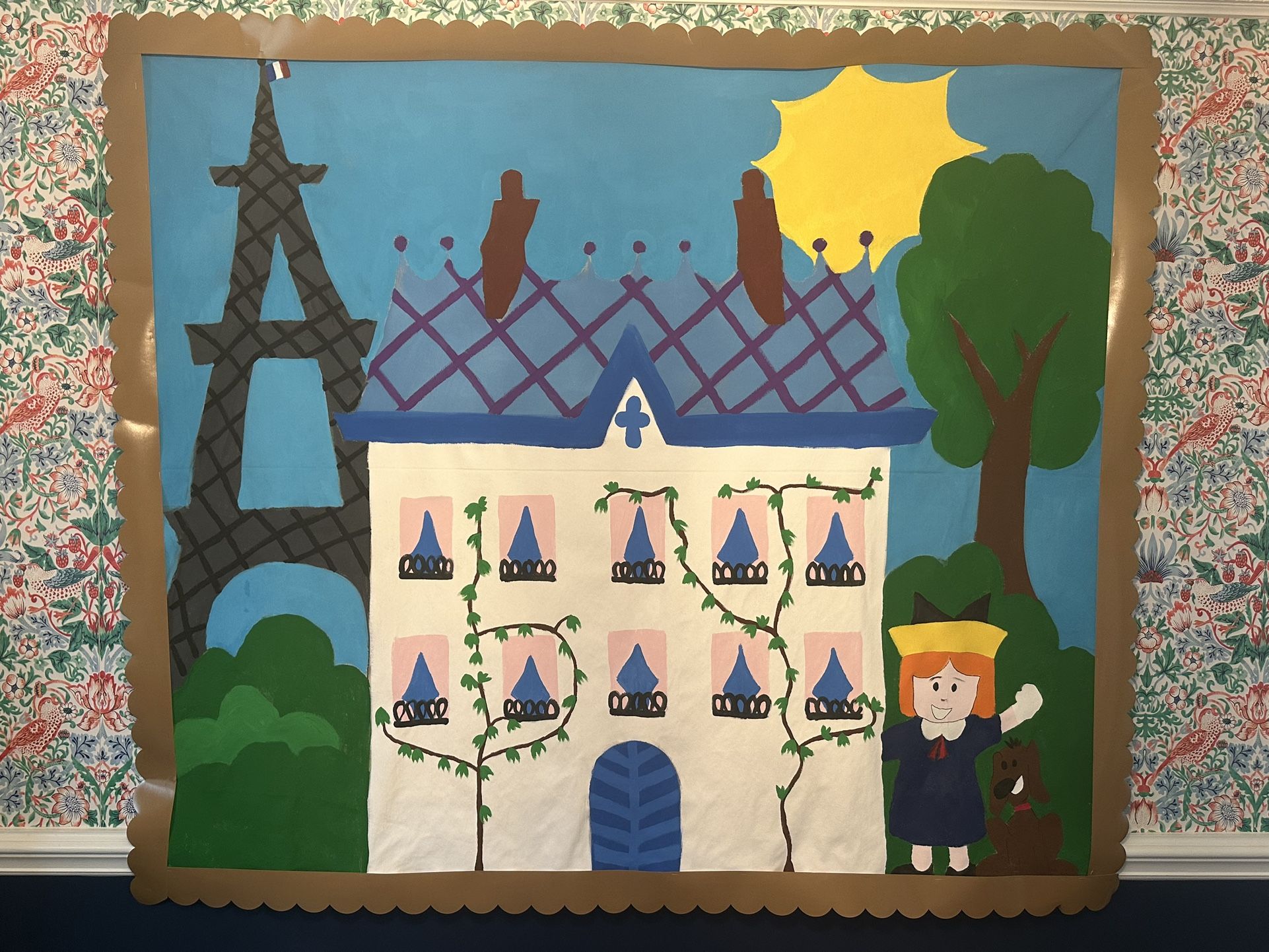 Birthday Backdrop Madeline In Paris (or for Kids Play, Acting)