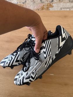 Adidas Football Cleats Black White Geometric