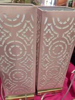Set Of Pink Lamps