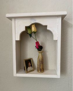 Handmade Solid Wood Wall Shelf - Hanging Display