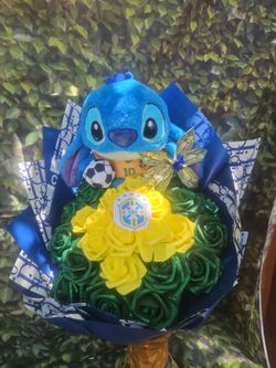 12" Stitch Brazil ,forever  flower arrangement