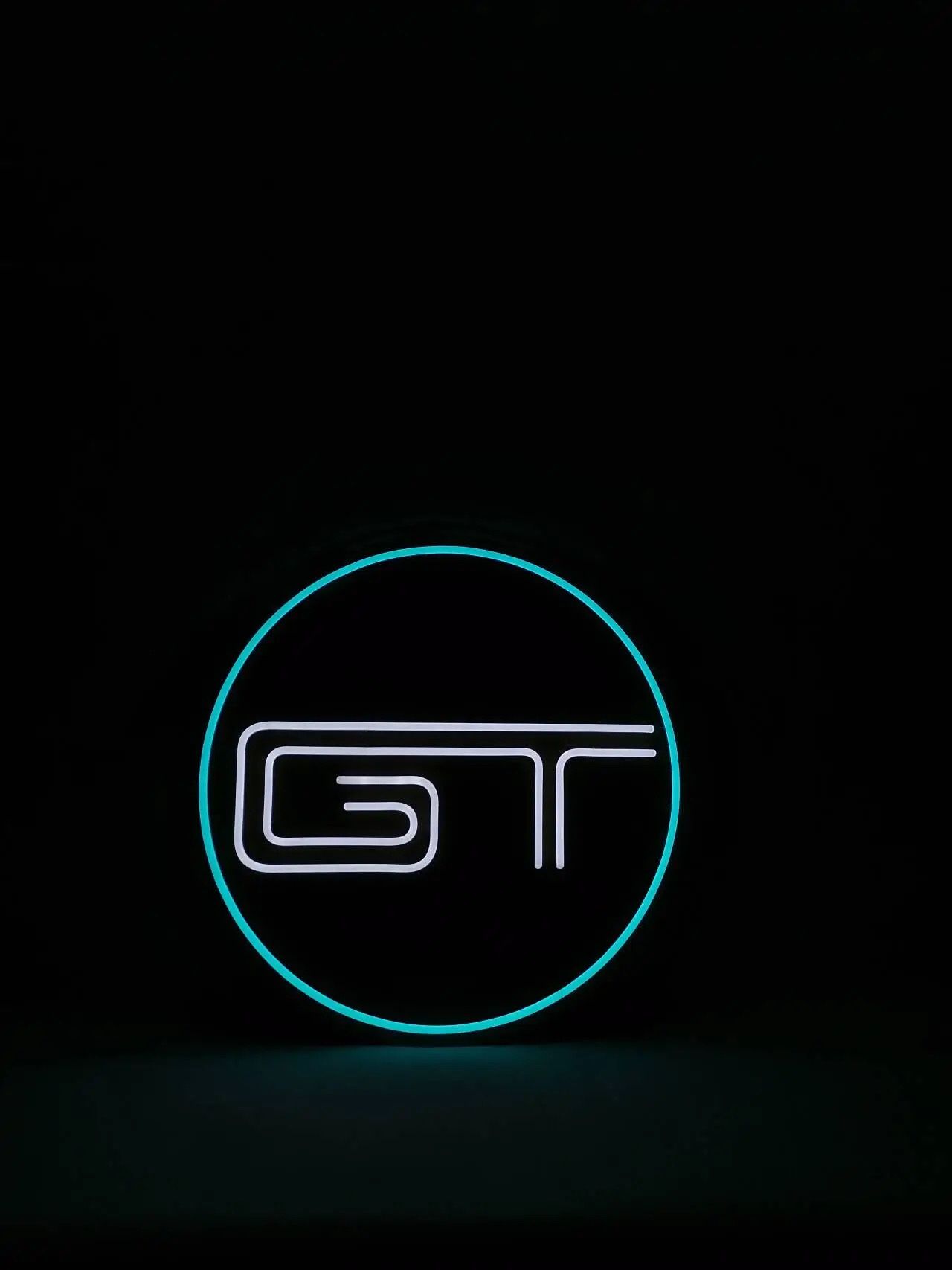 2 FT Tall Customizable Blue Neon GT Wall Hanging Sign