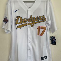 $50 White And Gold Kike Hernandez Championships Jersey Also Have Ohtani ,Yamamoto, Betts, Edman