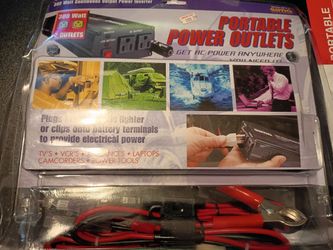 300 Watt 2 outlet continuous output power inverter portable power outlets