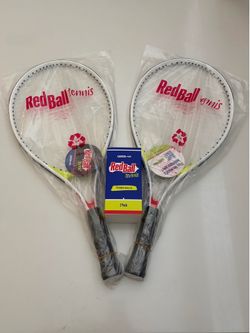 BRAND NEW Tennis Rackets, 2-Pack with Balls