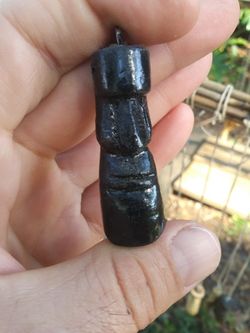 Black Wooden Tiki Necklace