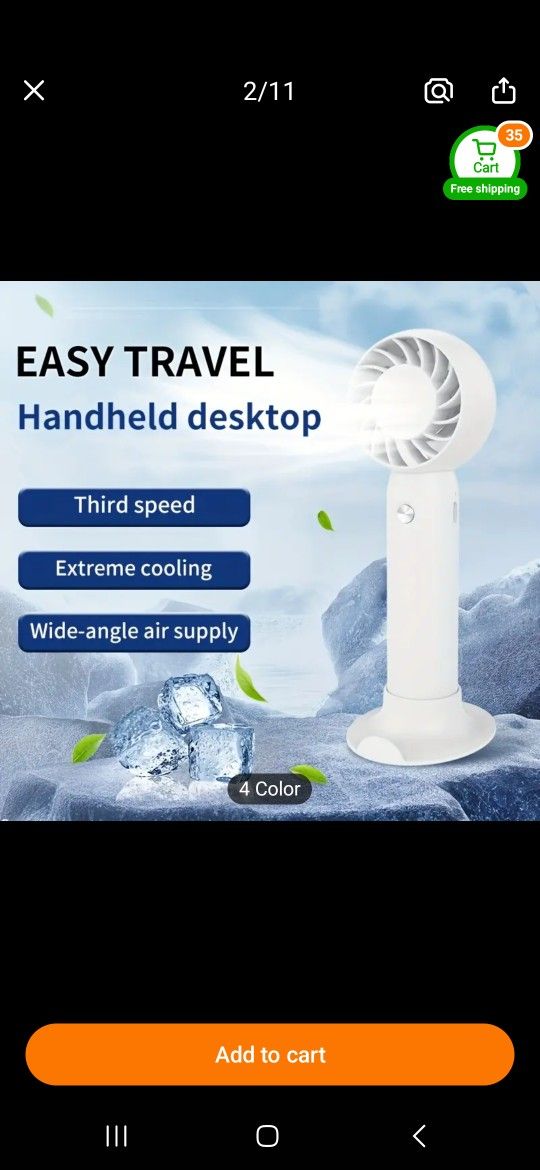 Rechargeable Mini Fan