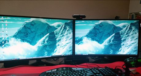 Two Matching 24" 1080p Monitors