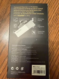 UNBREAKcable iPhone 12 / 12 Pro Tempered Glass Screen Protector 2-Pack