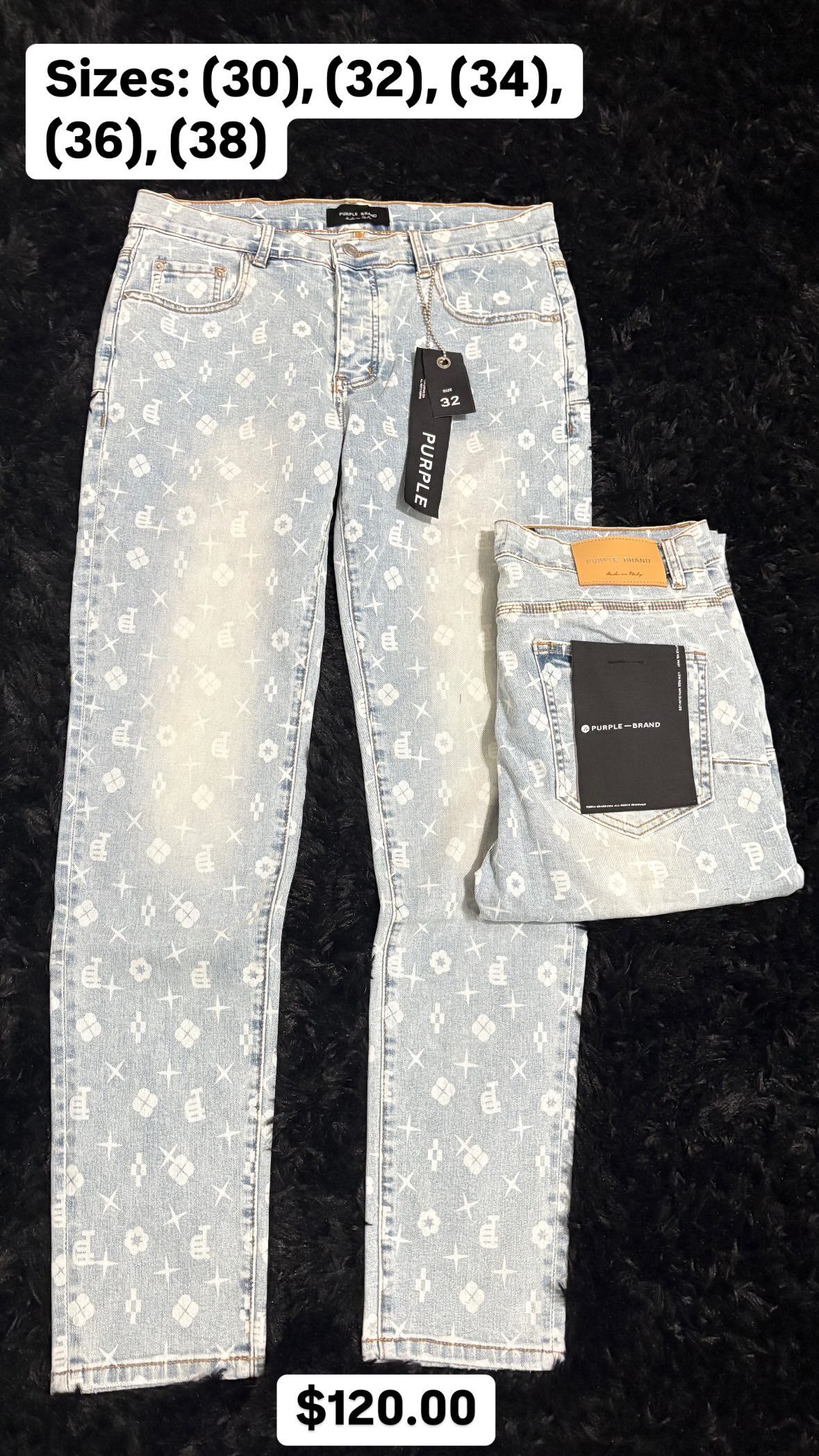 Black Tag Monogram purple Jeans