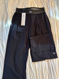 Alo Yoga Black Suit Up Trouser Pants