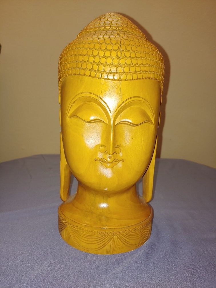 Indian Buddha Statue (Wood)