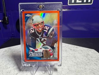 Orange Refractor Tom Brady Topps Chrome Patriots Trading Card
