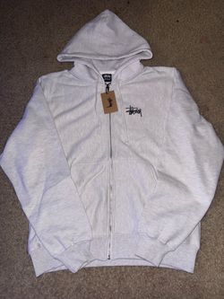 Stussy Heather Grey Zip Up