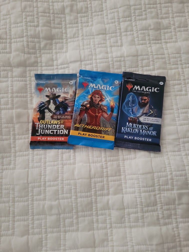 3 Sealed New Magic The Gathering Packs 