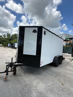 Trailer enclosed 7 x 14 titanium Cargo financing available