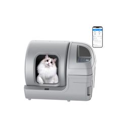 Automatic Cat Litter Box Self Cleaning - DAKERES 100L Extra Large Cat Litter Box with APP Control & Safe Alert & Smart Health Monitor, Odor Removal Ca