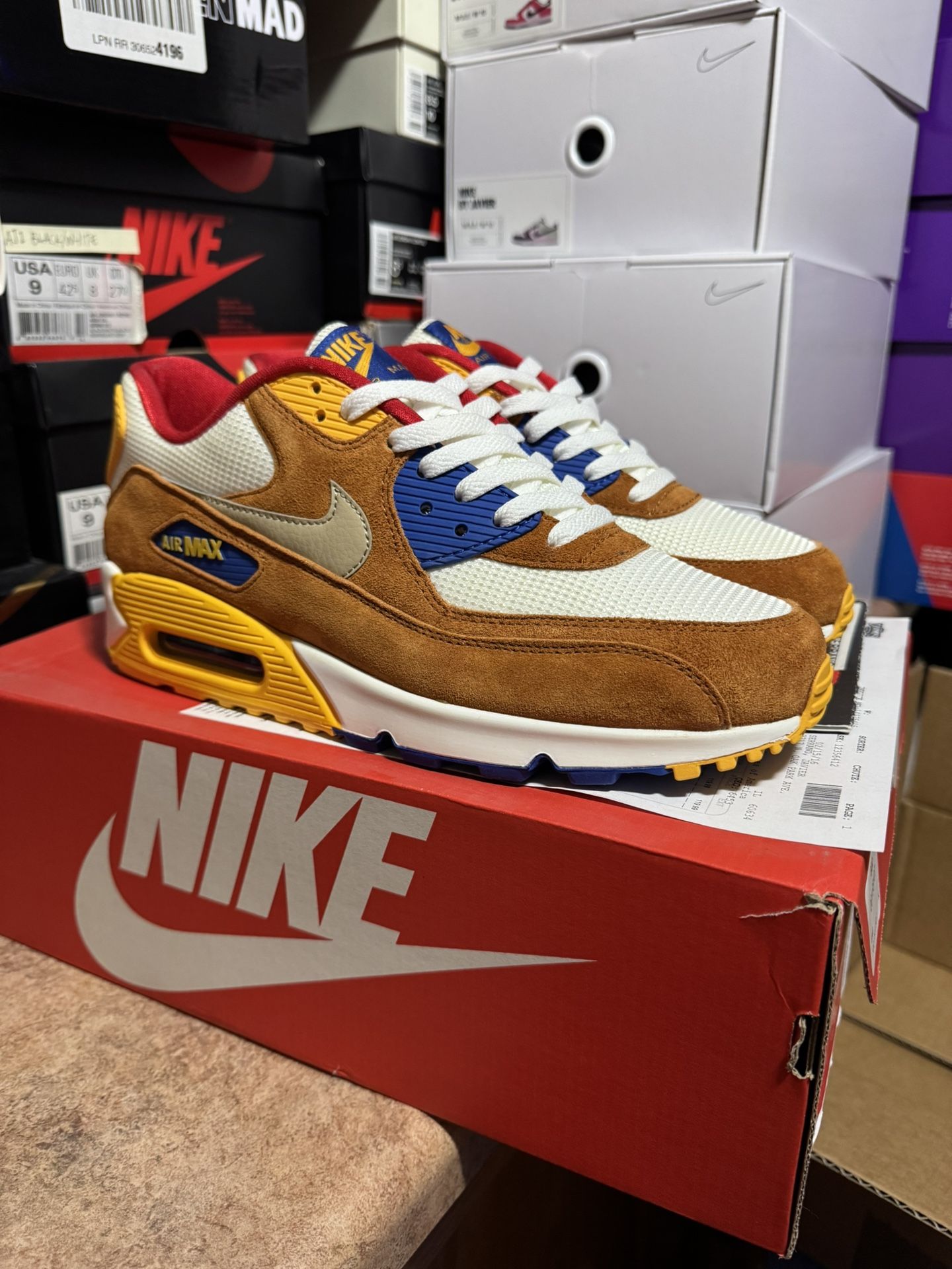 NIKE AIR MAX 90 PREMIUM CURRY Sz WORN 1x